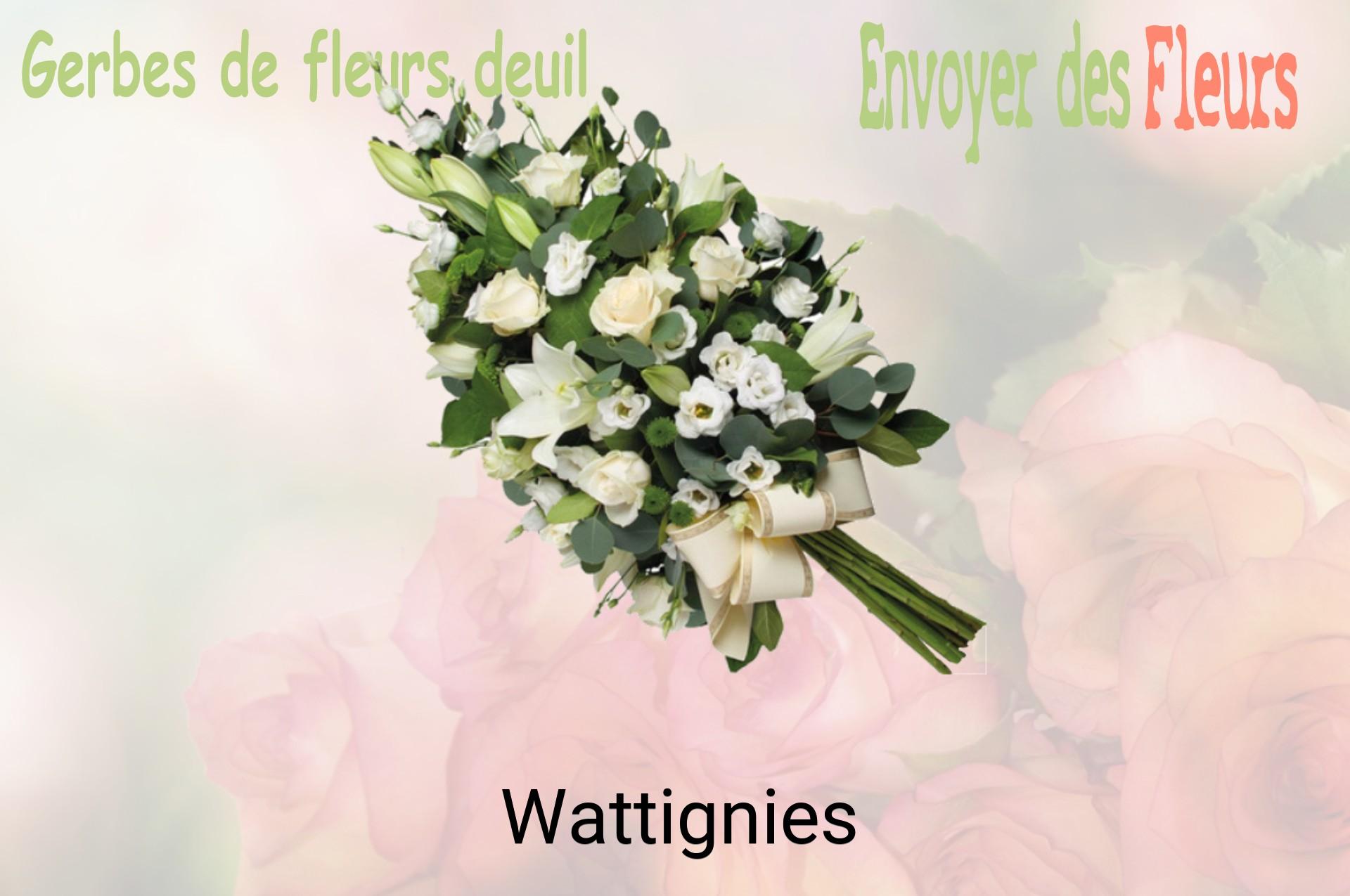 Gerbe de fleurs de deuil livrée à Wattignies